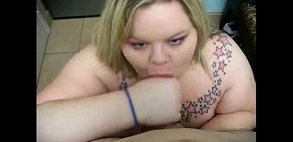 BBW Emo Chick Sucking Dick with Facial
